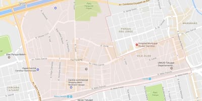 Karte von São Paulo Tatuapé