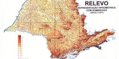 Karte der topographischen São Paulo