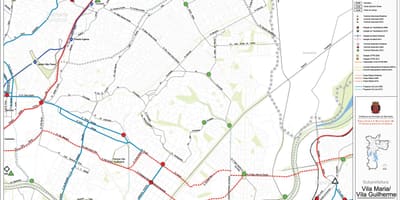Karte von Vila Maria São Paulo - Öffentliche Verkehrsmittel