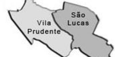 Karte von Vila Prudente sub-Präfektur