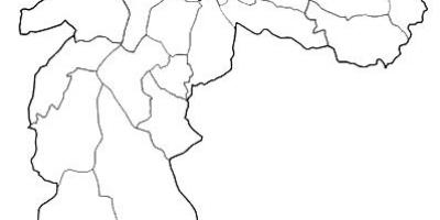 Karte der zone Nordeste, São Paulo