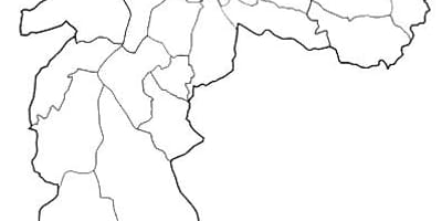 Karte der zone Noroeste São Paulo
