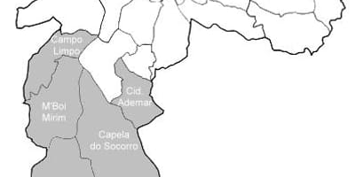 Karte der zone Sul São Paulo